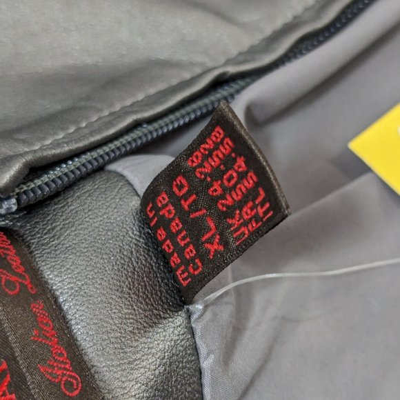 Danier Leather Jacket Zip Up Pewter Gray NWT Size XL - Picture 14 of 16